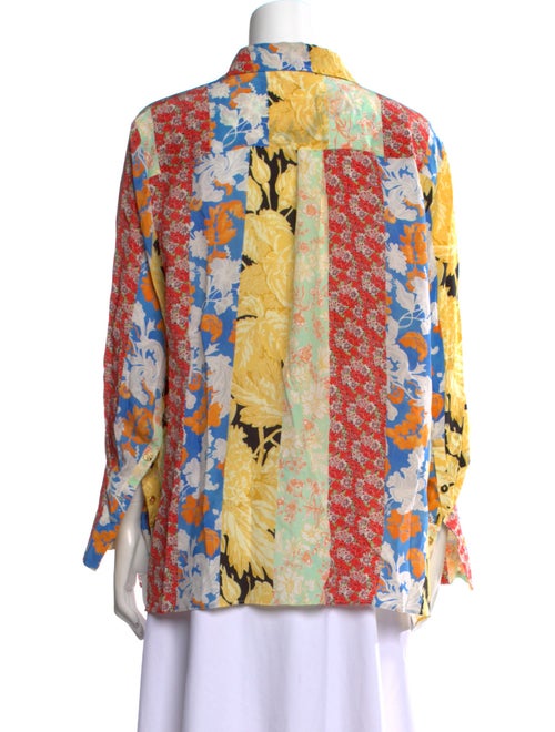 Stine Goya Floral Print Long Sleeve Button-Up Top