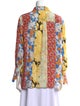 Stine Goya Floral Print Long Sleeve Button-Up Top