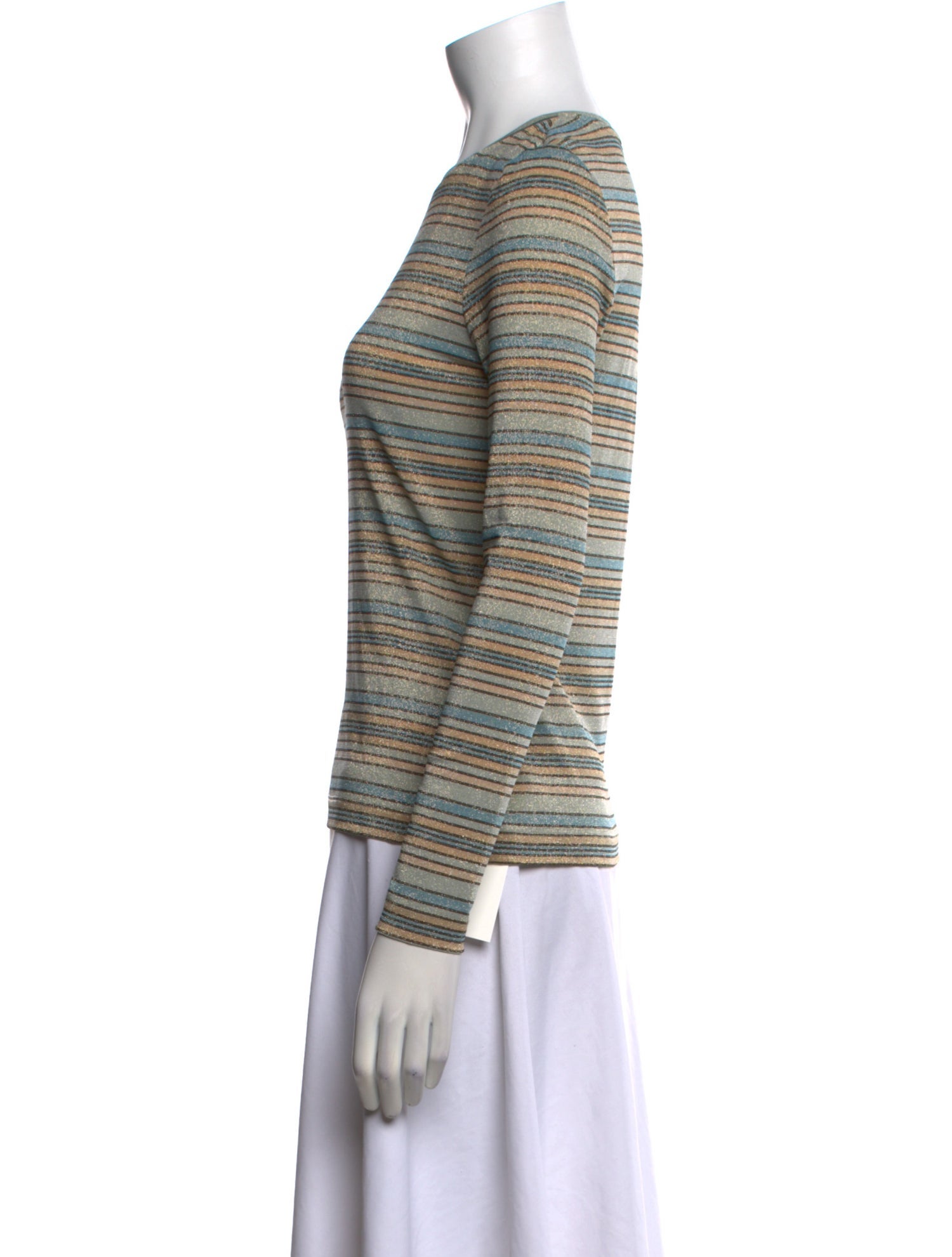 Stine Goya Striped Crew Neck Top