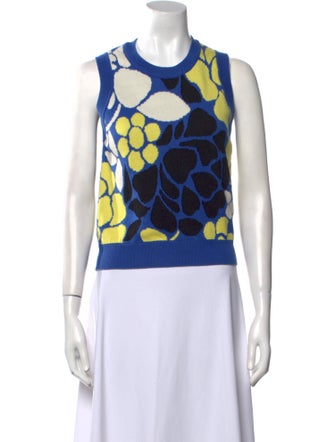 Stine Goya Floral Print Crew Neck Sweater