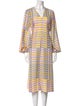 Stine Goya Plaid Print Midi Length Dress