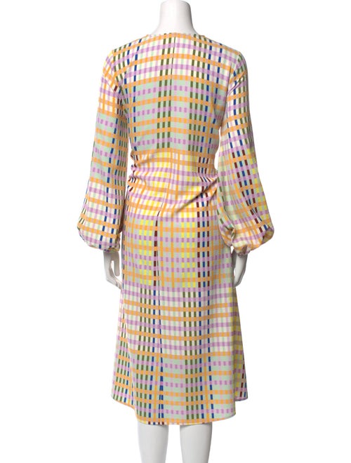 Stine Goya Plaid Print Midi Length Dress