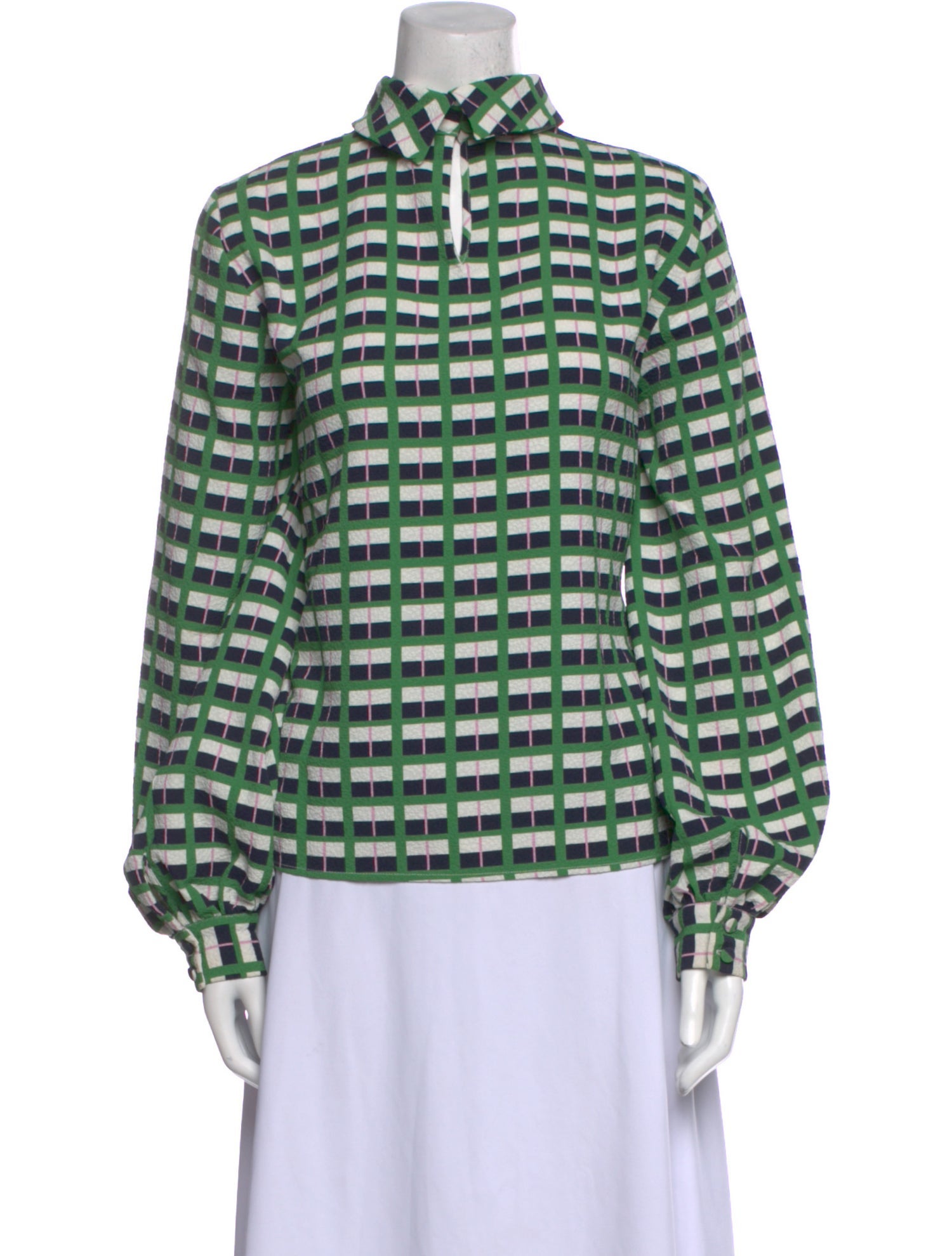 Stine Goya Printed Mock Neck Blouse
