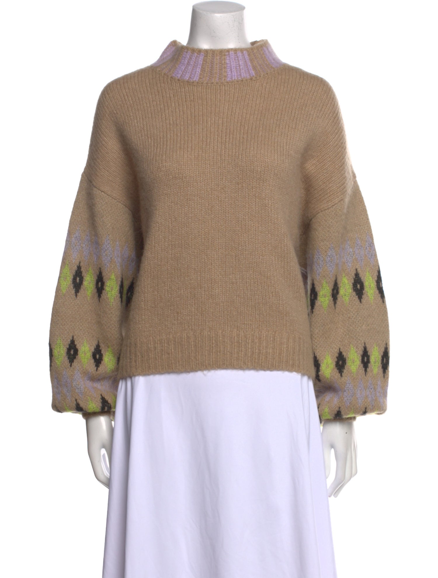 Stine Goya Printed Mock Neck Sweater w/ Tags