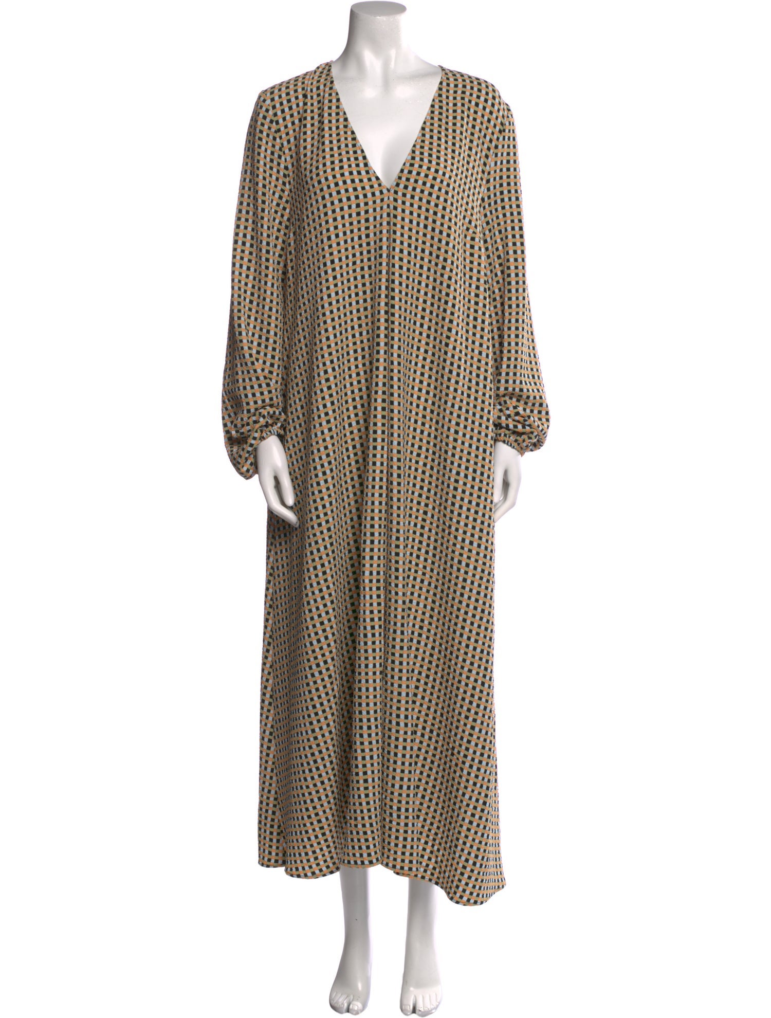 Stine Goya Plaid Print Long Dress