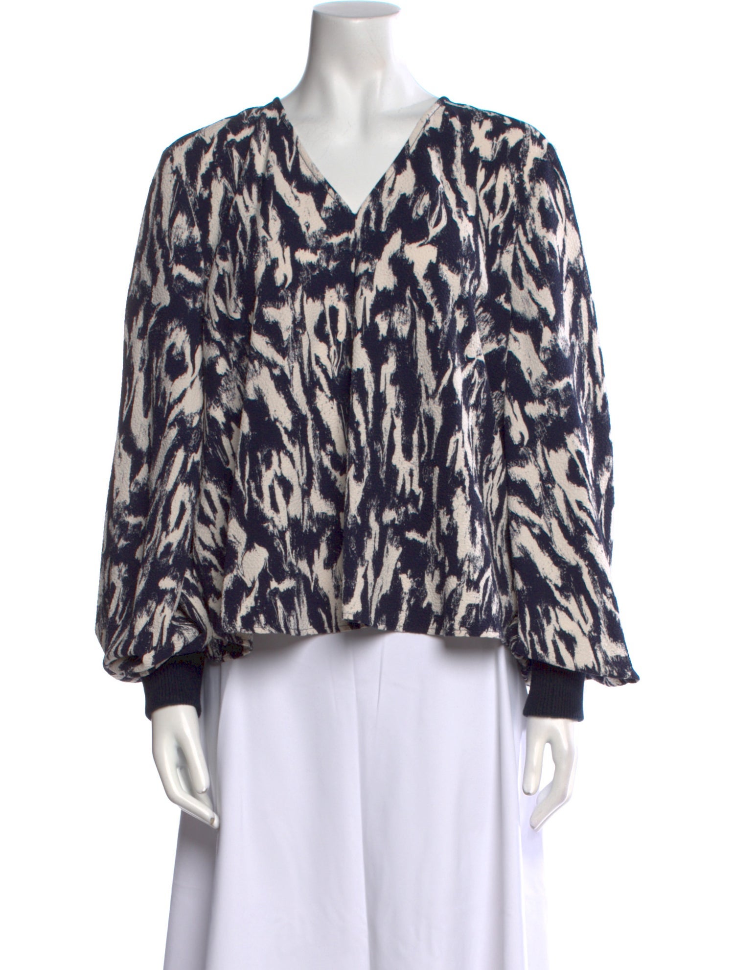 Stine Goya Printed V-Neck Blouse