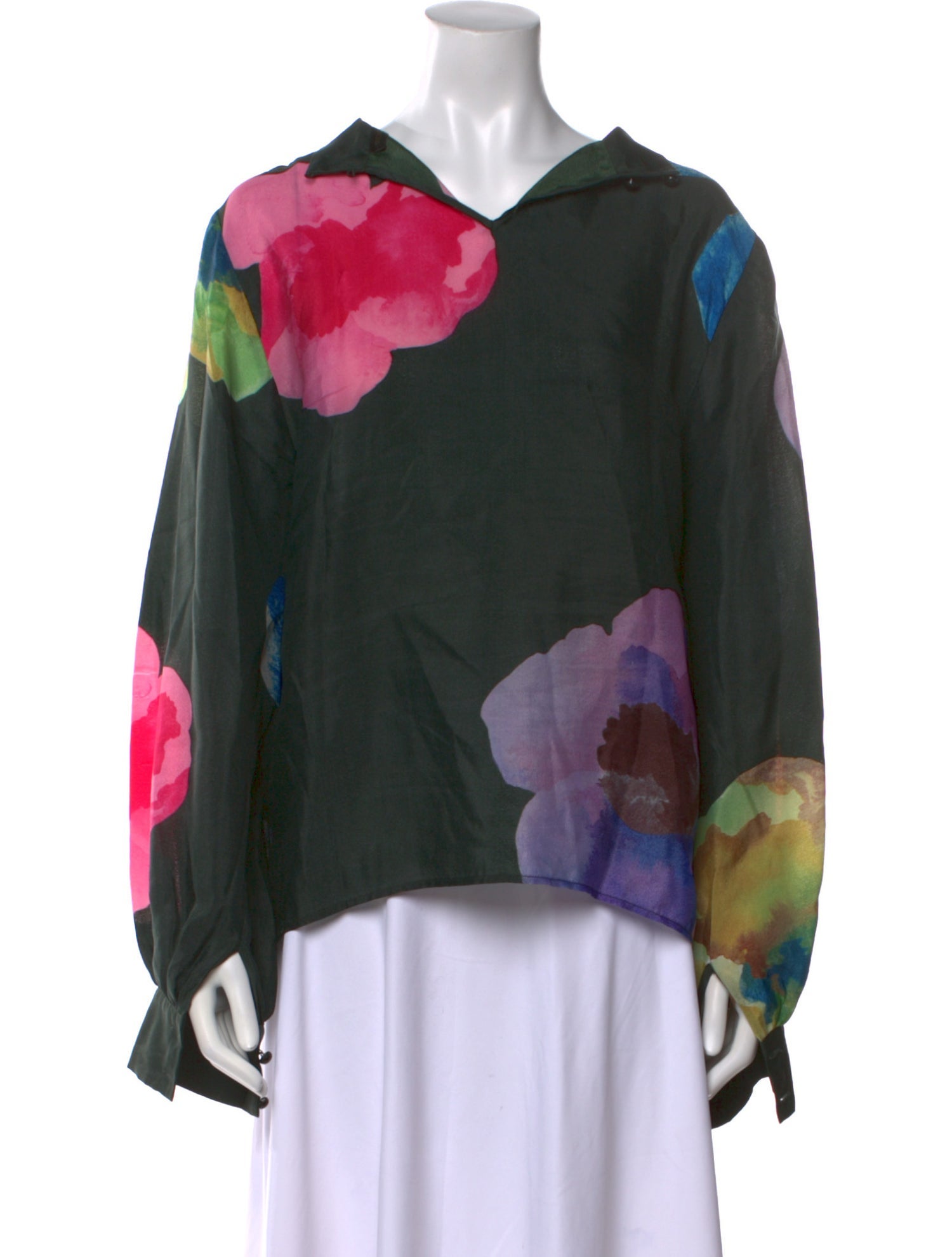 Stine Goya Floral Print V-Neck Blouse