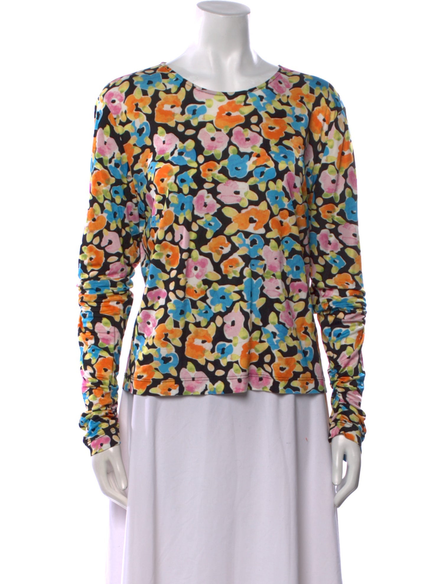 Stine Goya Floral Print Crew Neck Blouse