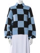Stine Goya Plaid Print Mock Neck Sweater