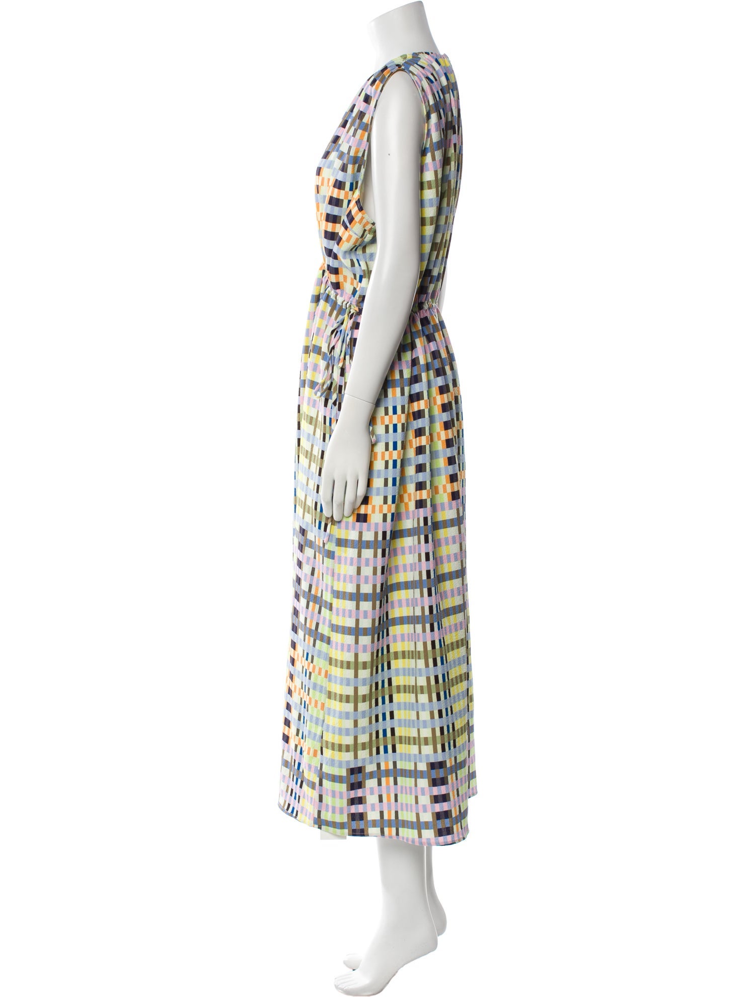 Stine Goya Plaid Print Long Dress