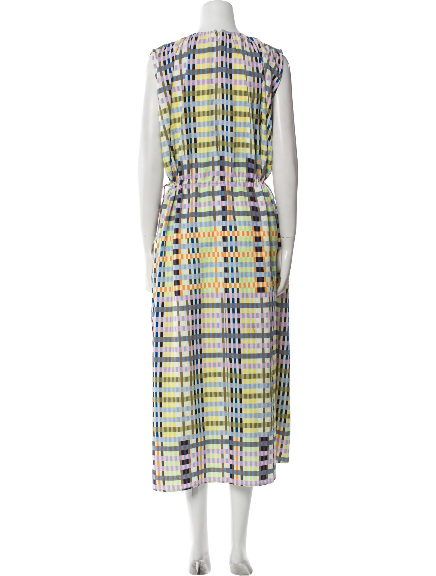 Stine Goya Plaid Print Long Dress