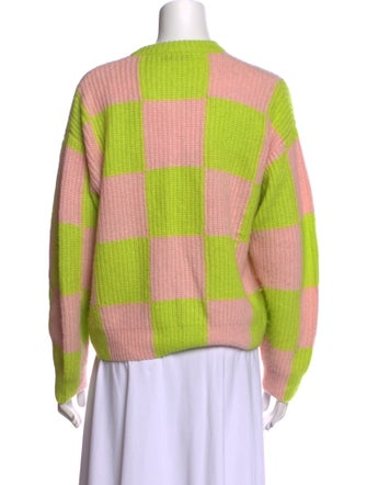 Stine Goya Plaid Print Crew Neck Sweatshirt