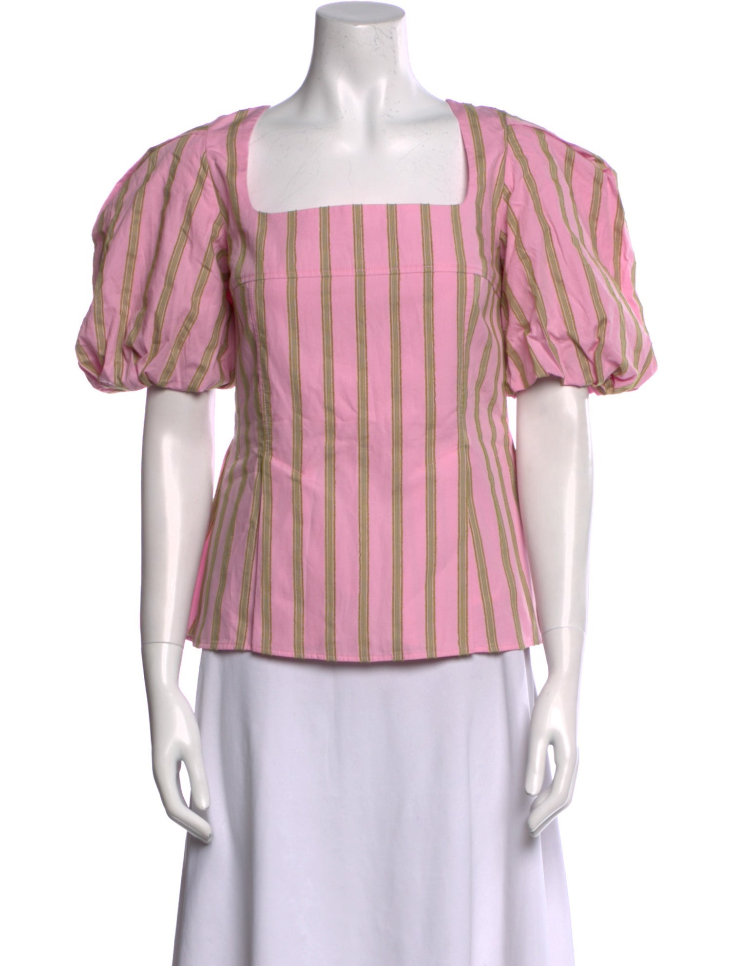 Stine Goya Striped Square Neckline Blouse w/ Tags