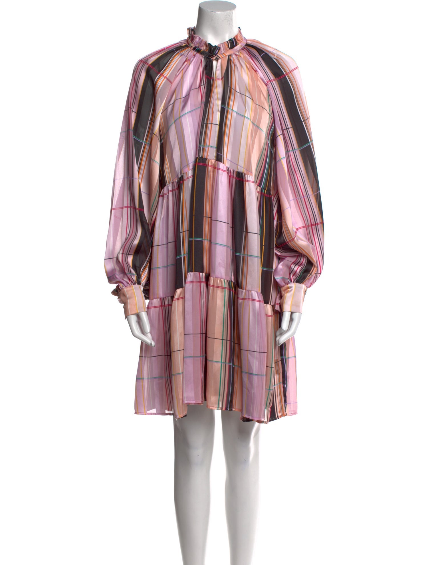 Stine Goya Plaid Print Knee-Length Dress