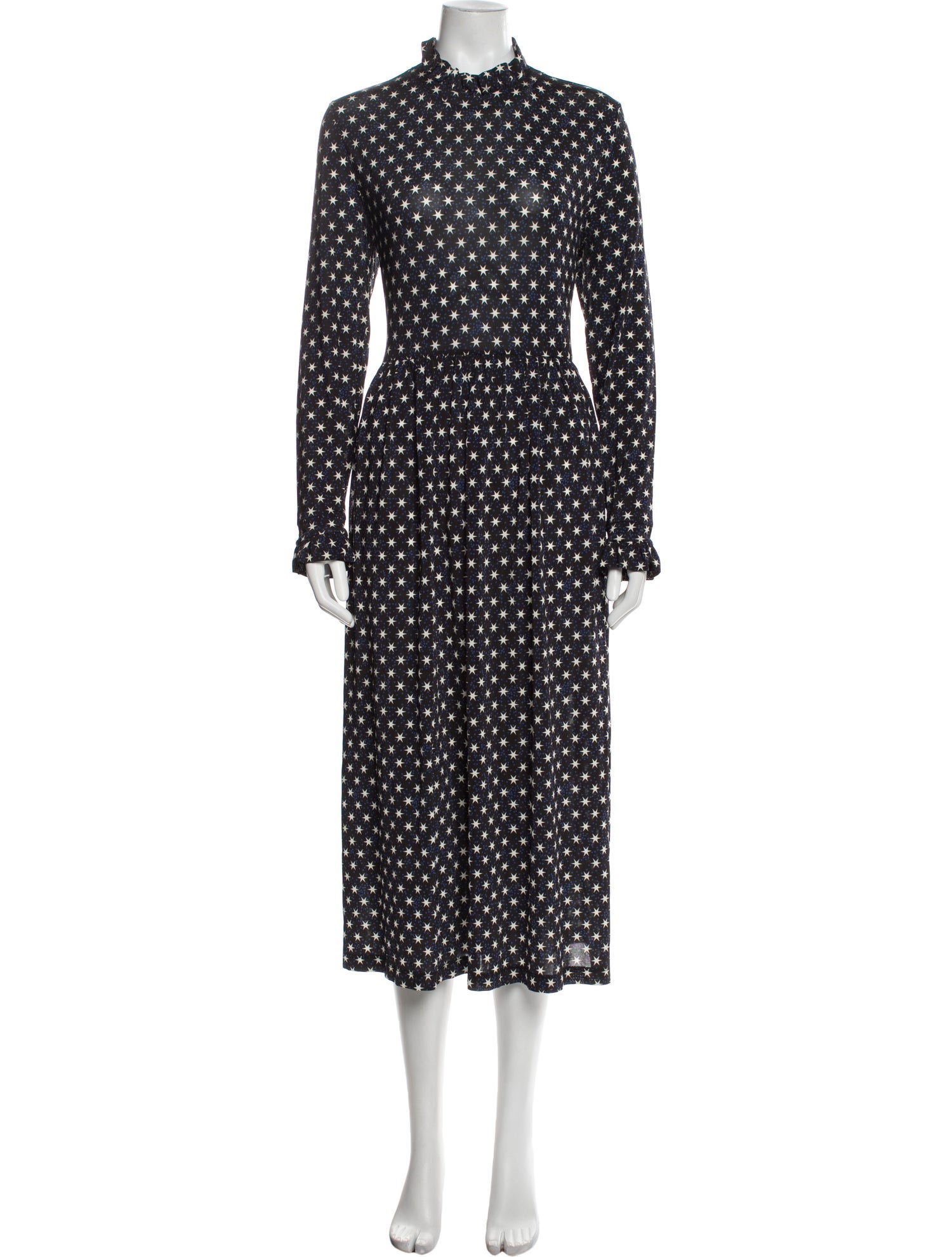 Stine Goya Polka Dot Print Midi Length Dress
