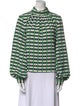 Stine Goya Printed Mock Neck Blouse