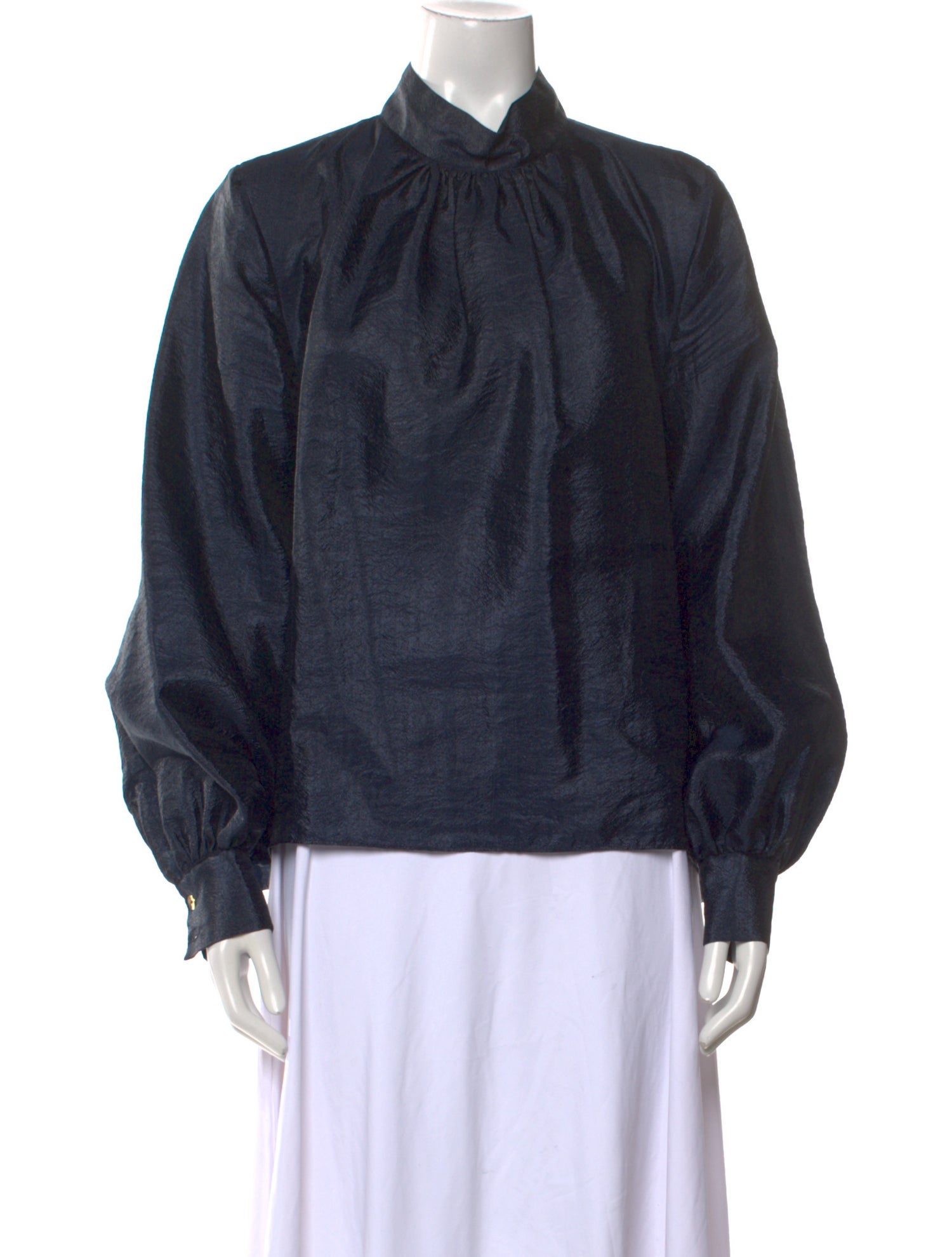 Stine Goya Mock Neck Long Sleeve Blouse