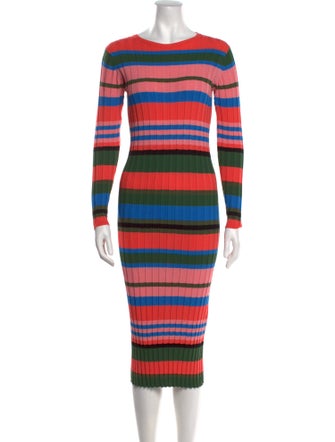 Stine Goya Striped Midi Length Dress