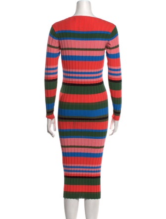 Stine Goya Striped Midi Length Dress