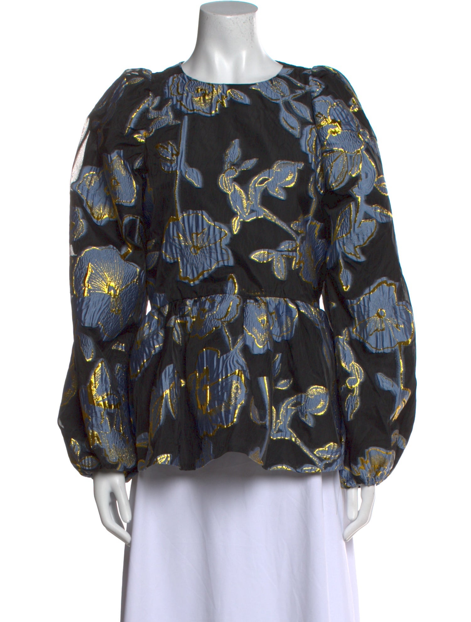 Stine Goya Printed Crew Neck Blouse