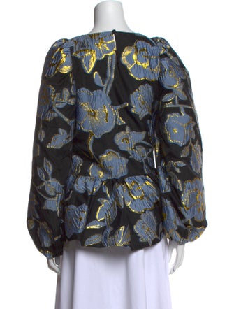 Stine Goya Printed Crew Neck Blouse