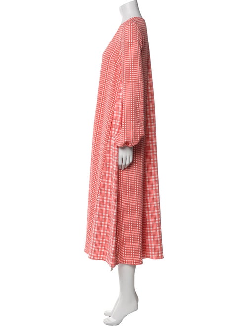 Stine Goya Plaid Print Midi Length Dress