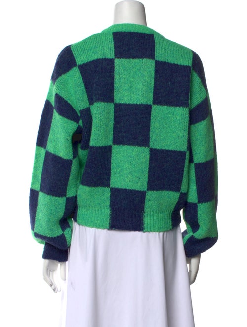 Stine Goya Plaid Print V-Neck Sweater