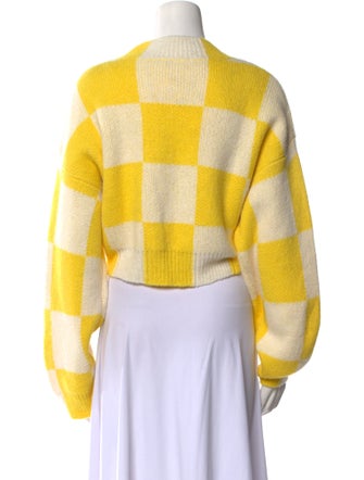 Stine Goya Plaid Print Crew Neck Sweater