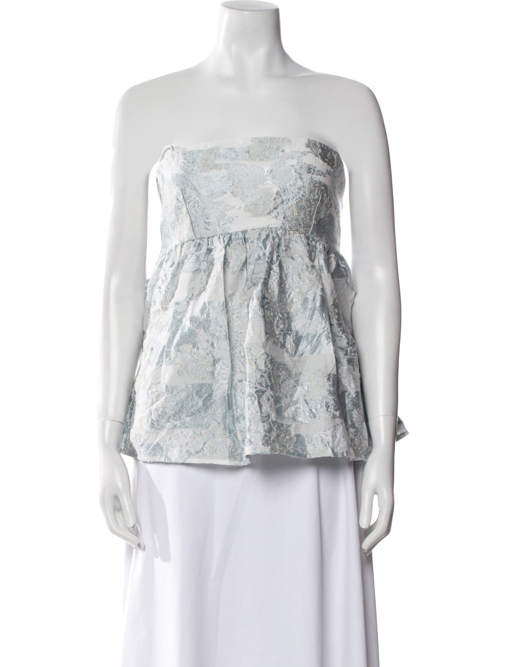 Stine Goya Printed Strapless Top