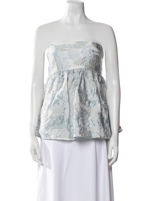 Stine Goya Printed Strapless Top