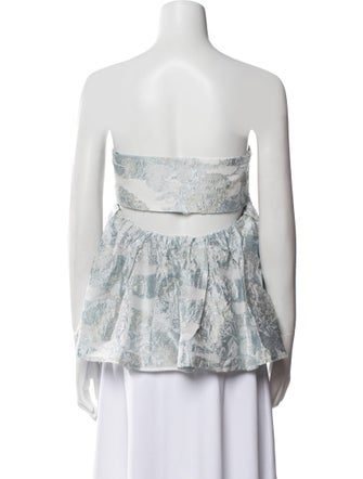 Stine Goya Printed Strapless Top