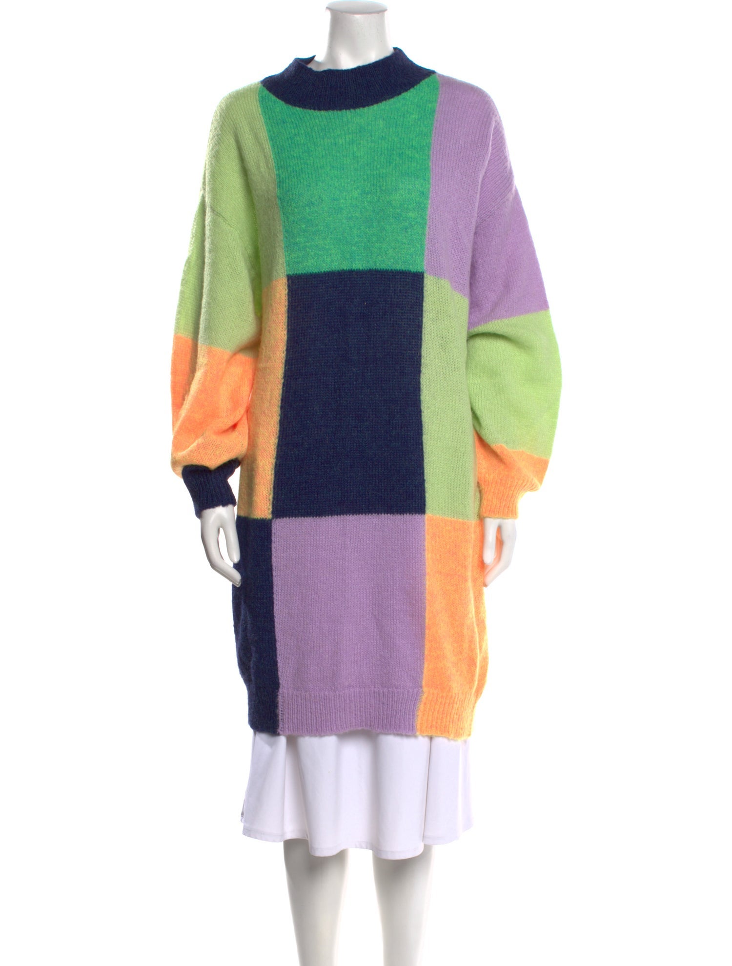 Stine Goya Colorblock Pattern Mini Dress