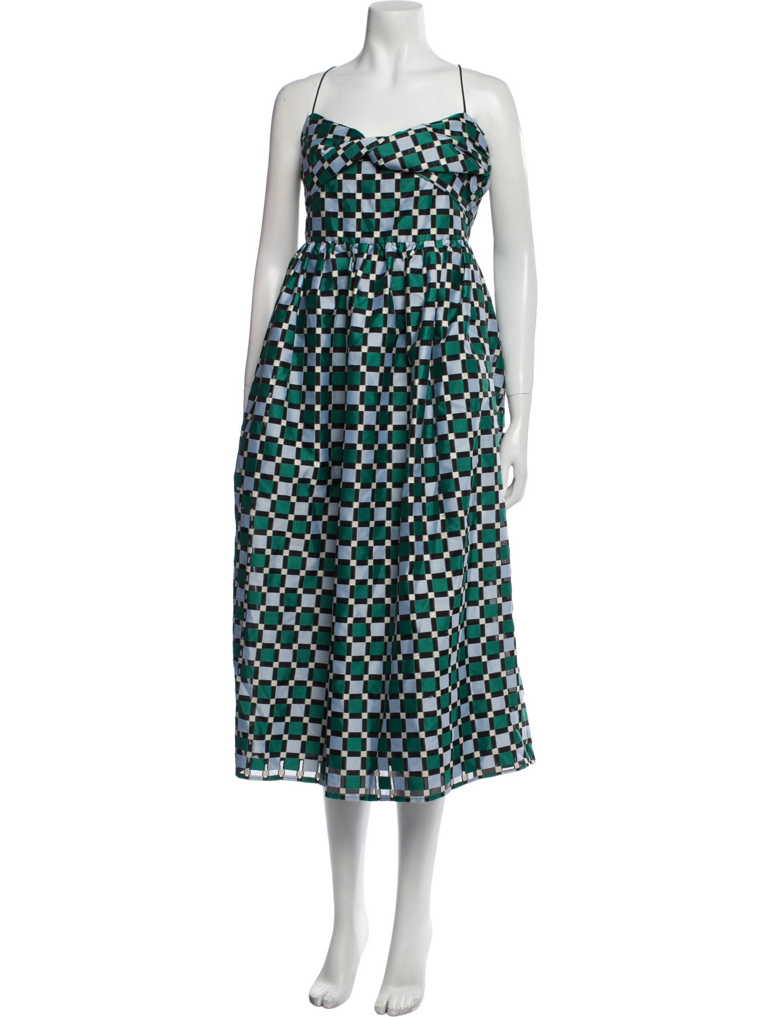 Stine Goya Plaid Print Long Dress