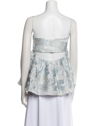 Stine Goya Printed Square Neckline Top