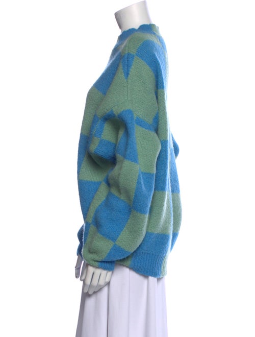 Stine Goya Plaid Print Mock Neck Sweater