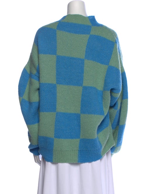 Stine Goya Plaid Print Mock Neck Sweater