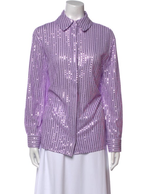 Stine Goya Striped Long Sleeve Button-Up Top