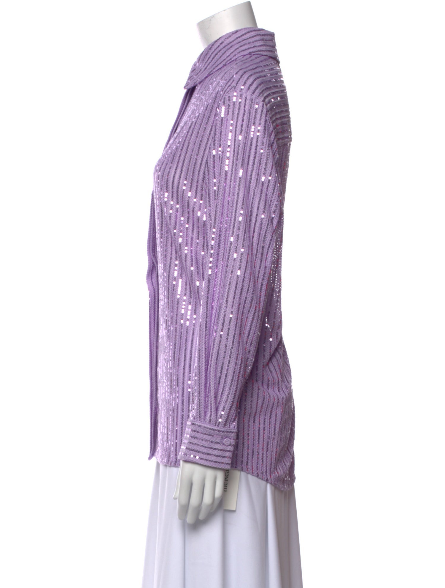 Stine Goya Striped Long Sleeve Button-Up Top