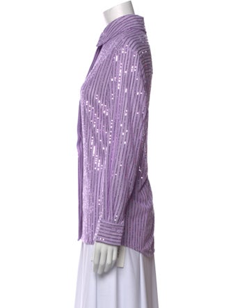 Stine Goya Striped Long Sleeve Button-Up Top