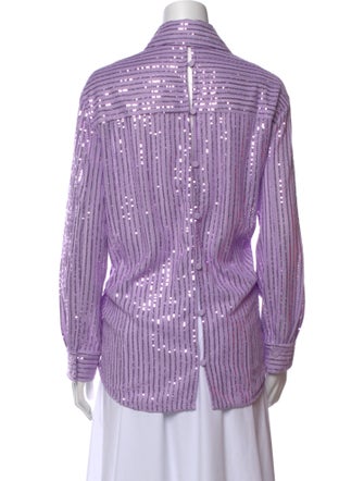 Stine Goya Striped Long Sleeve Button-Up Top