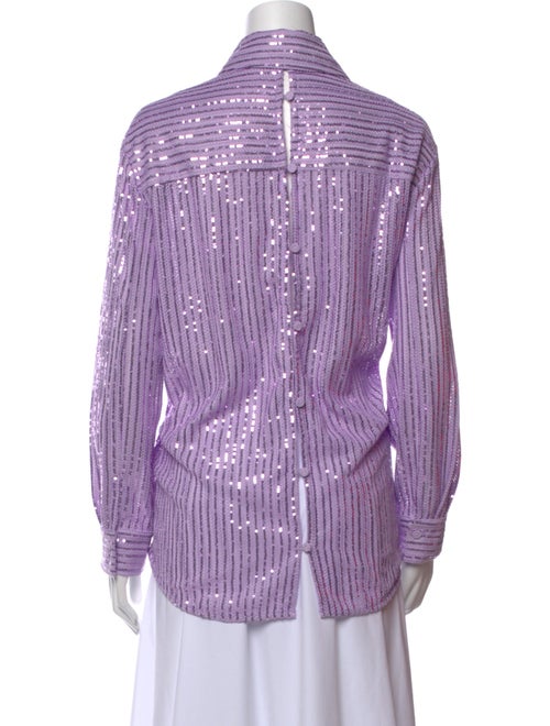 Stine Goya Striped Long Sleeve Button-Up Top