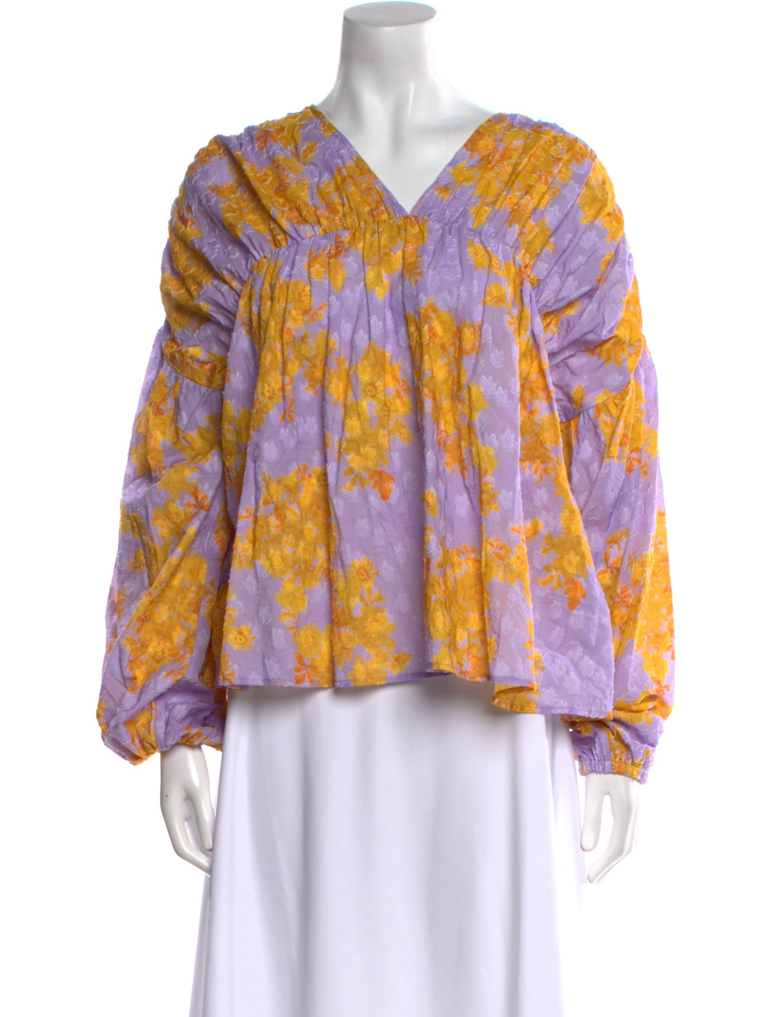 Stine Goya Printed V-Neck Blouse