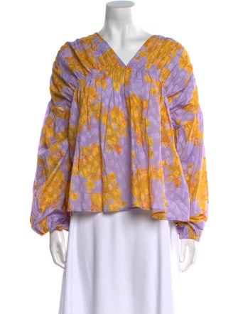 Stine Goya Printed V-Neck Blouse