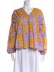 Stine Goya Printed V-Neck Blouse