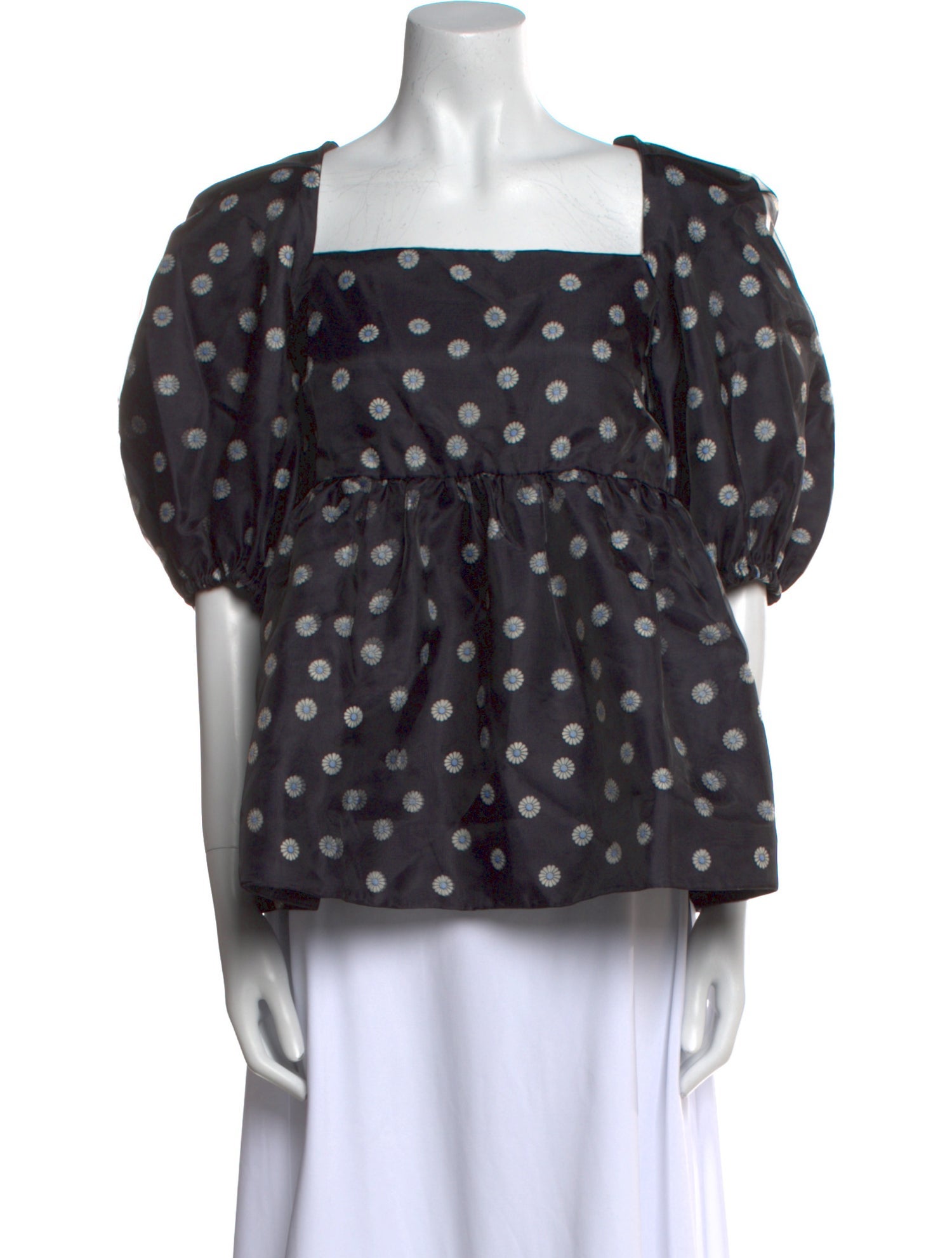 Stine Goya Floral Print Square Neckline Blouse w/ Tags