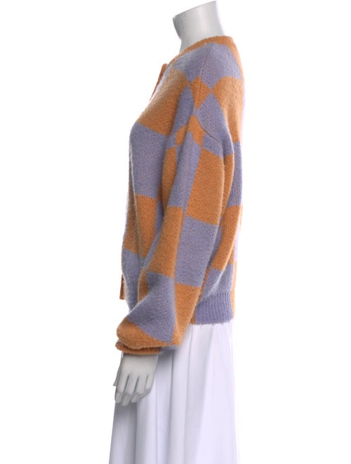 Stine Goya Plaid Print Crew Neck Sweater