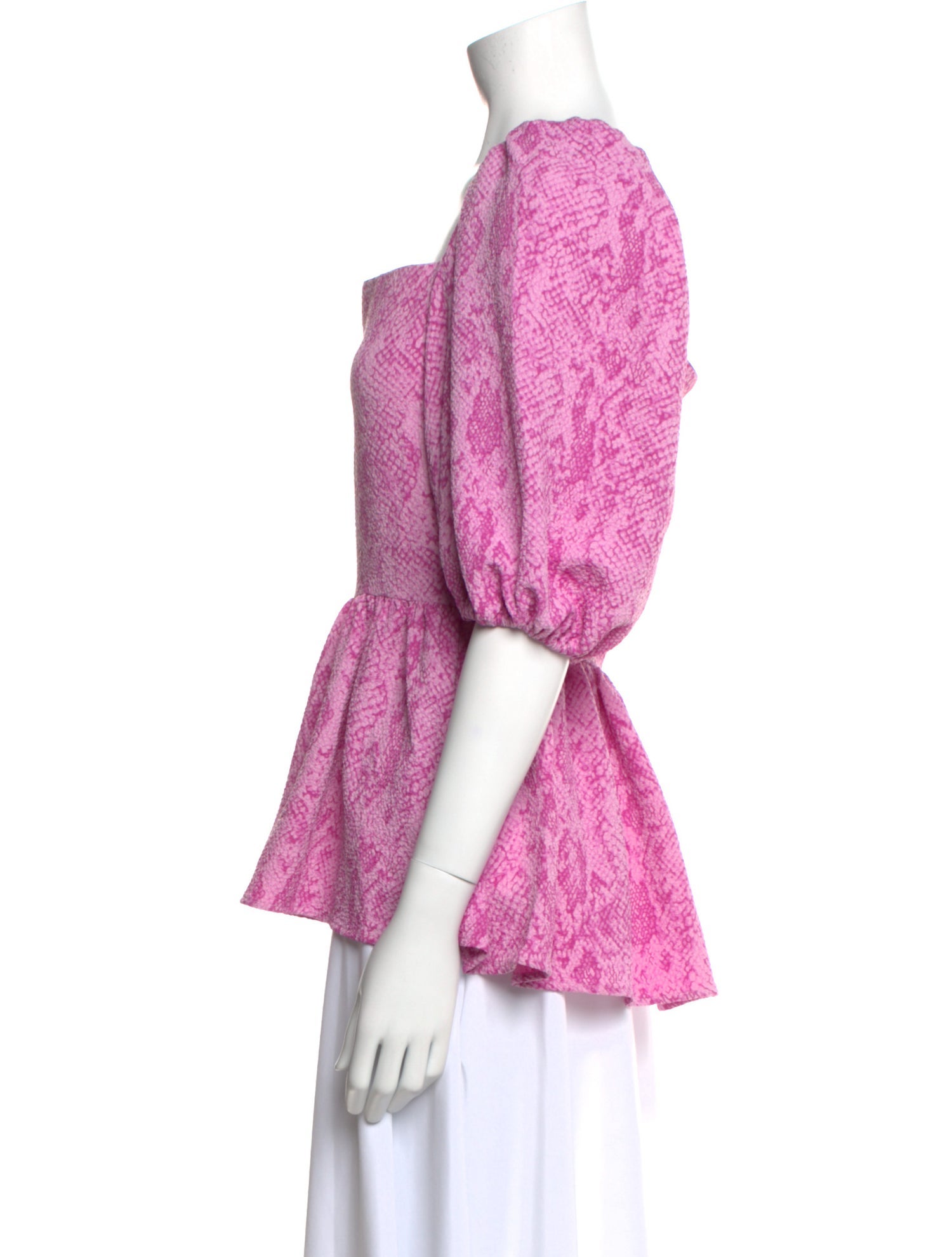 Stine Goya Animal Print Square Neckline Blouse