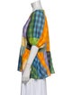 Stine Goya Plaid Print Bateau Neckline Blouse