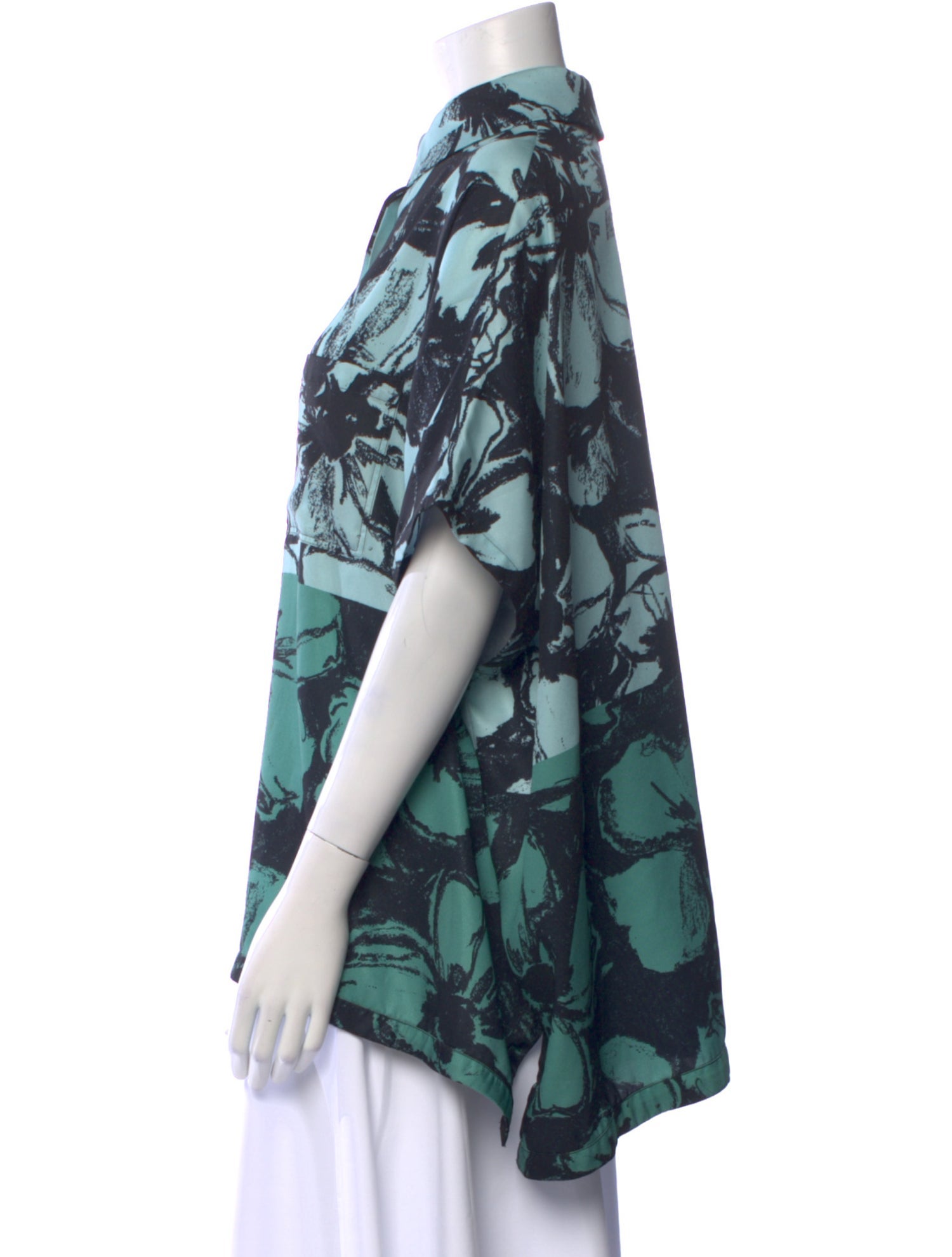 Stine Goya Floral Print Mock Neck Blouse