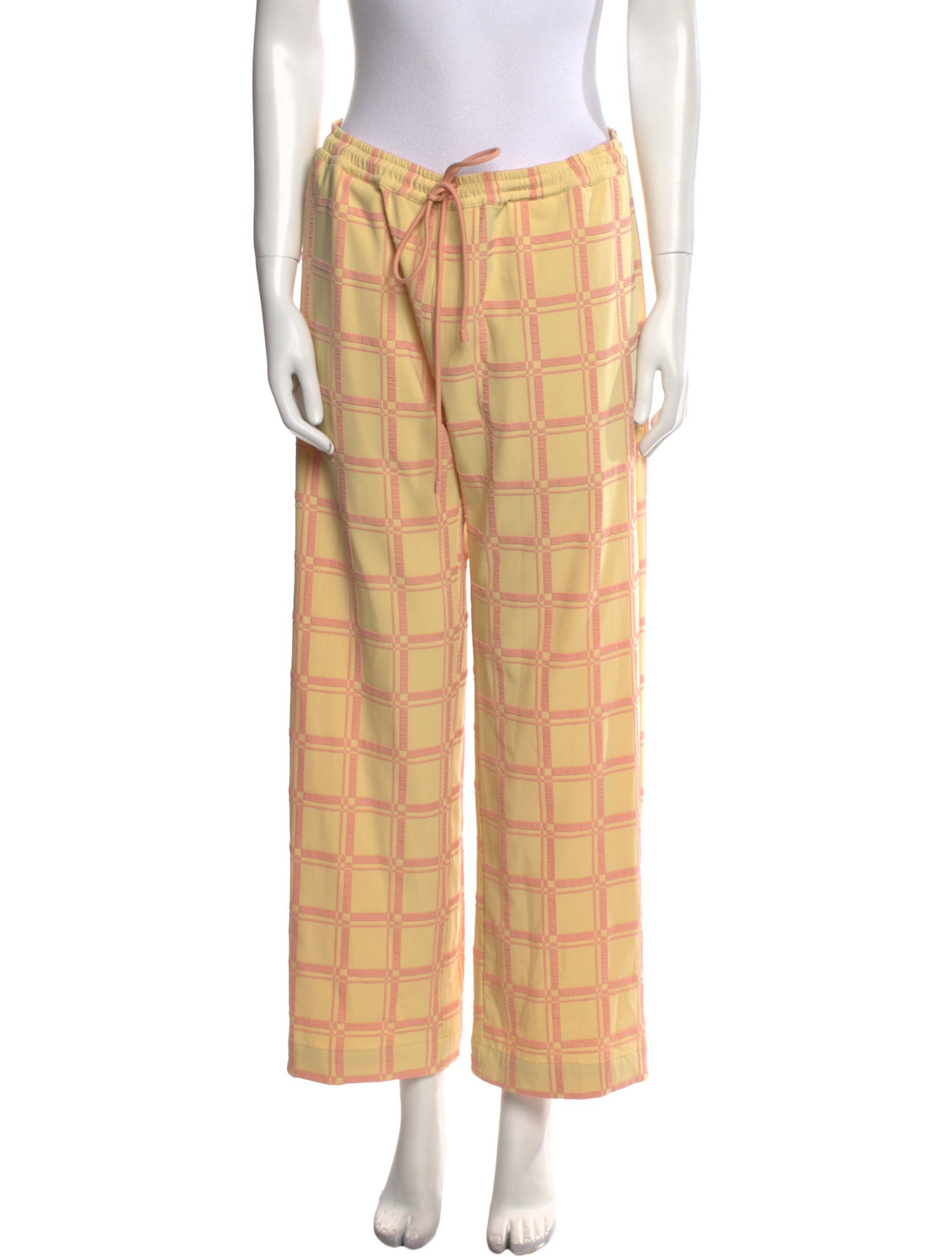 Stine Goya Plaid Print Wide Leg Pants